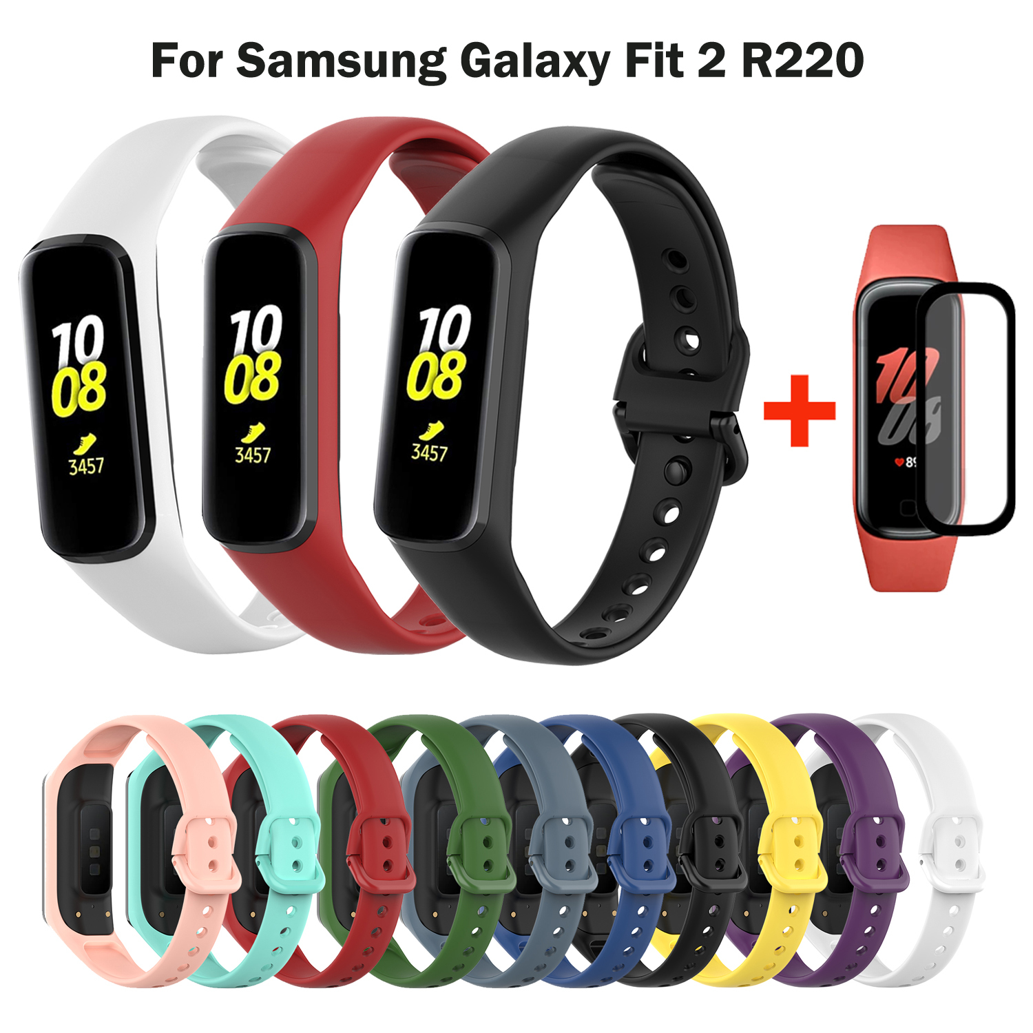 Soft Silicone Strap For Galaxy Fit 2 R220 Smart Bracelet Ba