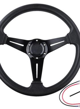 汽车改装PU方向盘个性竞技赛车游戏卡丁车 14寸350mm