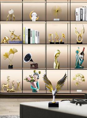 创意摆件北欧轻奢风电视柜家居酒柜桌面客厅简约高档办公室装饰品