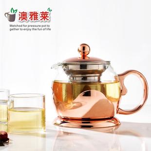 玻璃凉白水壶大容量耐高温泡茶壶商用沏茶壶加厚带过滤泡茶器单壶