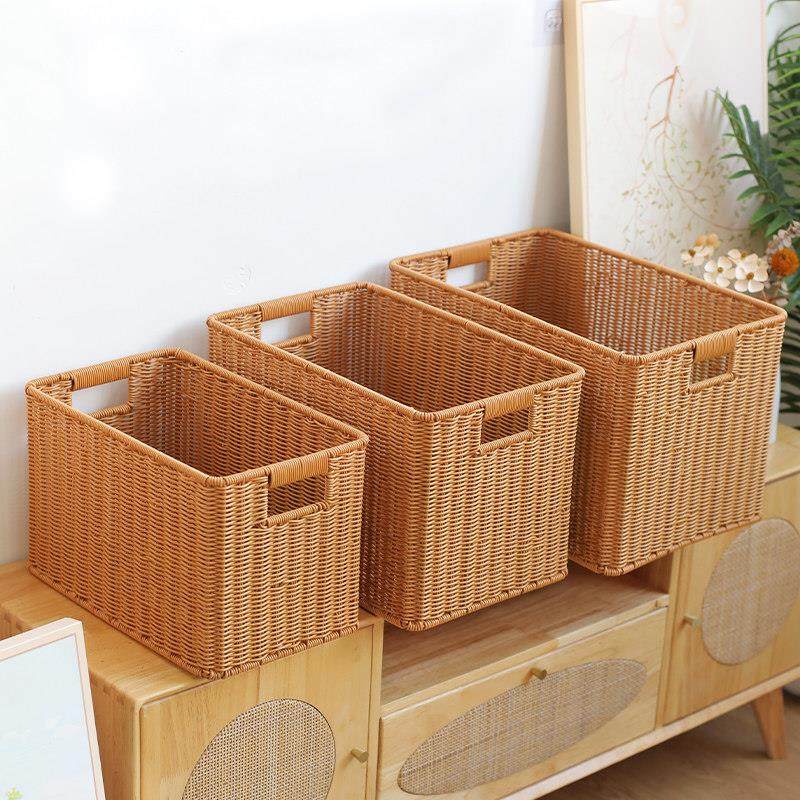 橱柜抽拉收纳筐彷藤编织客厅茶几整理储物收纳篮柜子摆放编织筐,收纳整理,收纳筐,淘宝优惠券,粉丝福利购,淘宝优惠卷