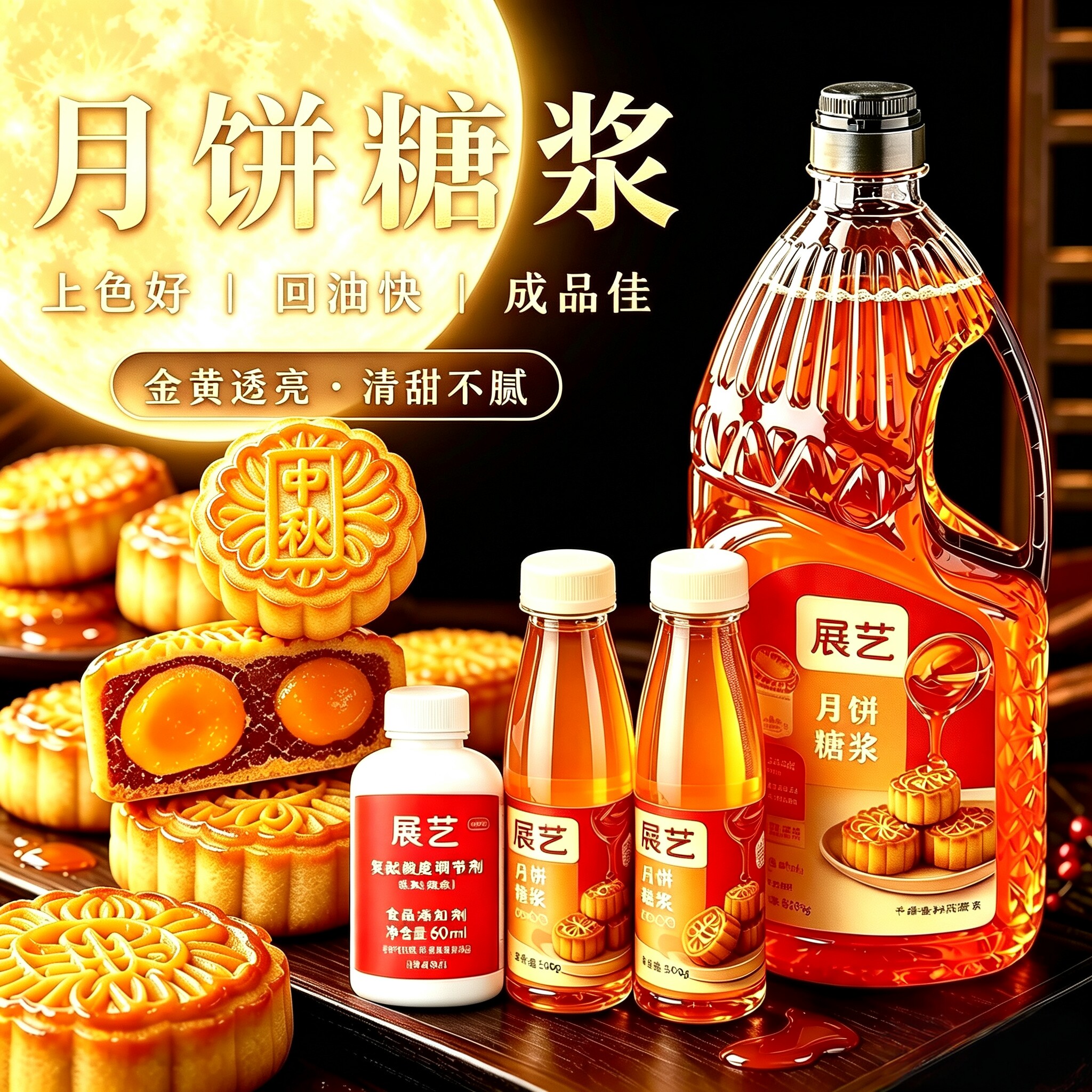 展艺转化糖浆做月饼无蔗糖非无糖