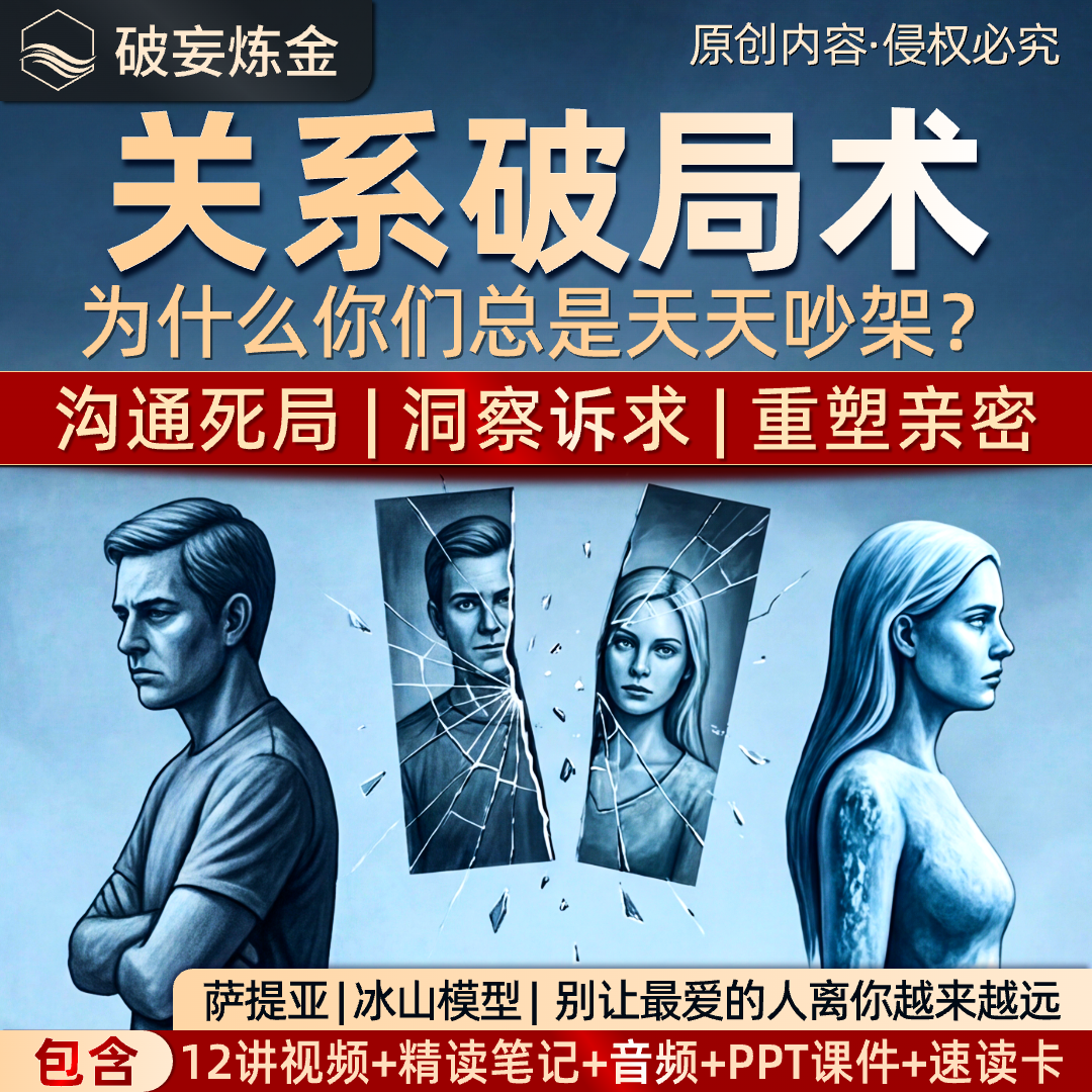 萨提亚冰山系统心理学课程家庭治疗亲密关系沟通视频精读笔记资料