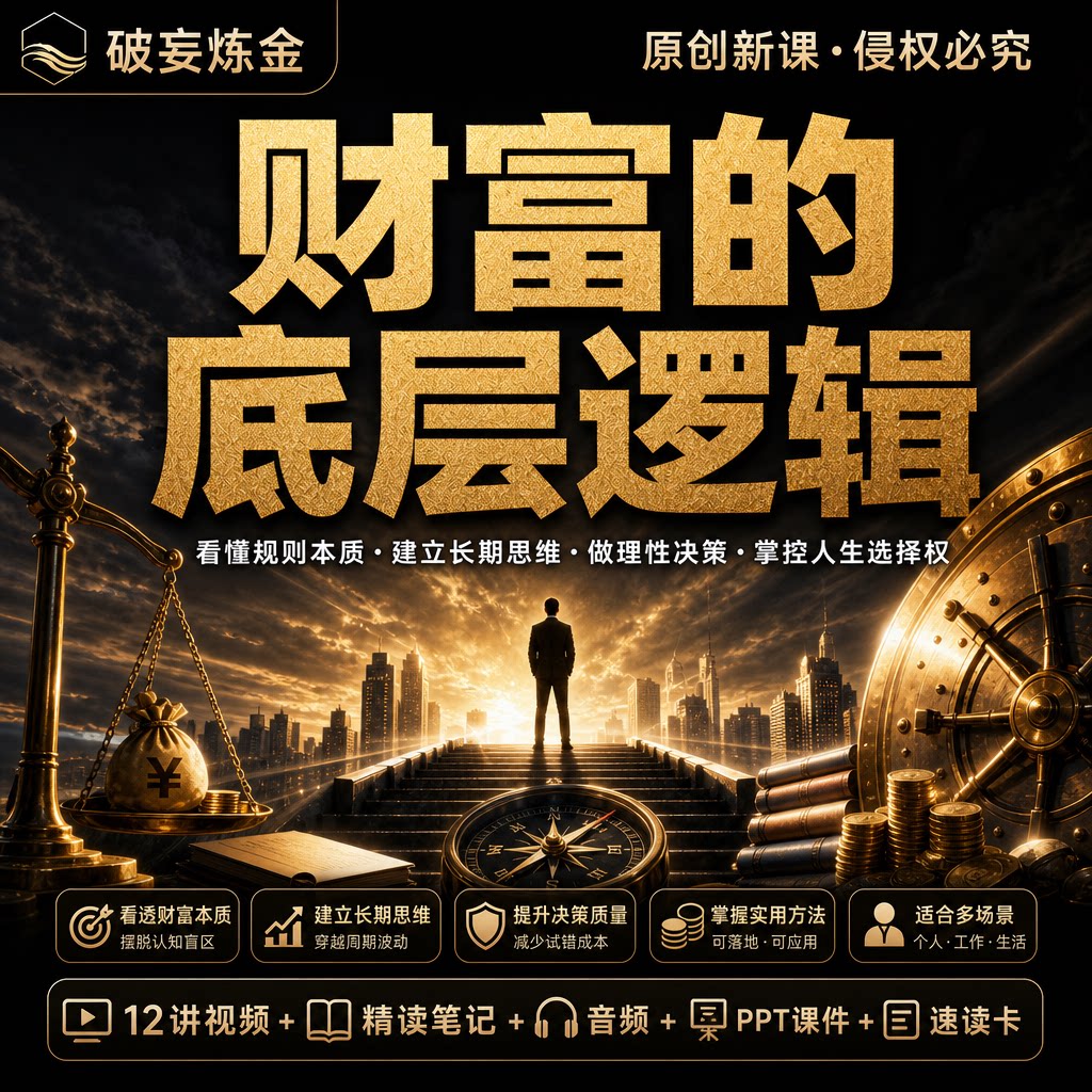 财富底层逻辑课程金钱心理复利思维财务规划视频笔记资料