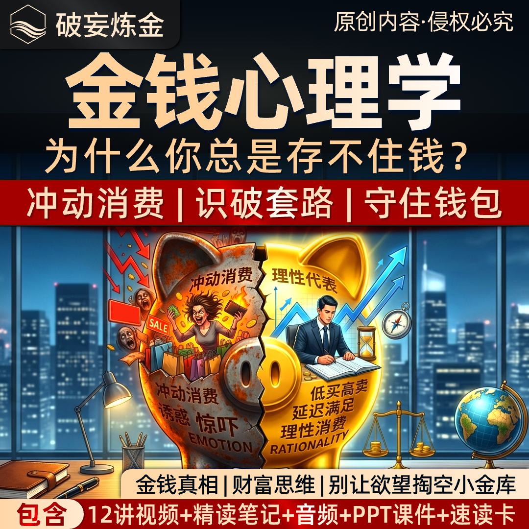 金钱心理学课程财商思维理财搞钱底层逻辑认知升级视频笔记资料