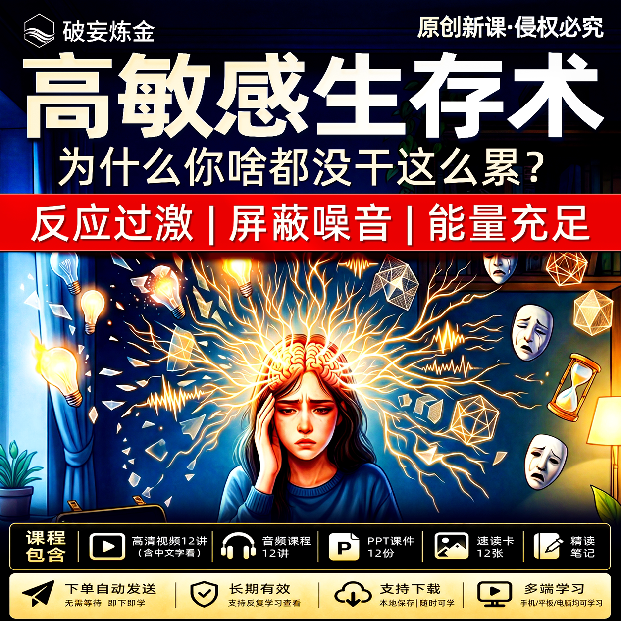 高敏感生存术高敏感课程心理学内耗敏感性格情绪调节视频笔记课件
