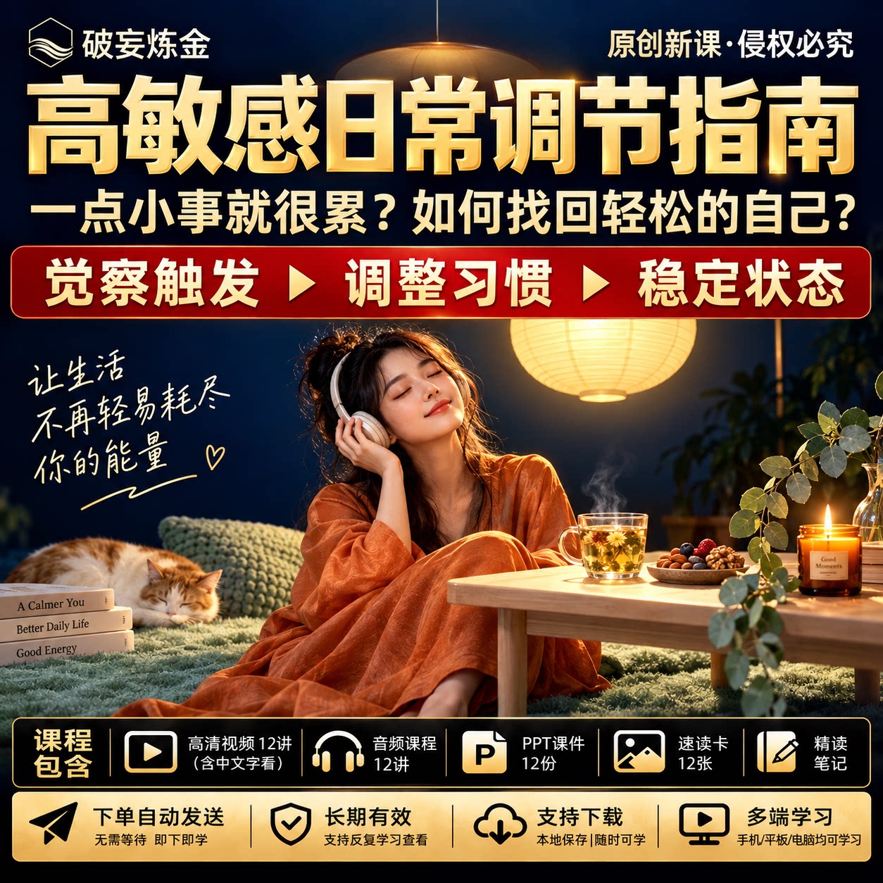 高敏感日常调节指南心理学视频课程内耗管理日常生活情绪调节边界