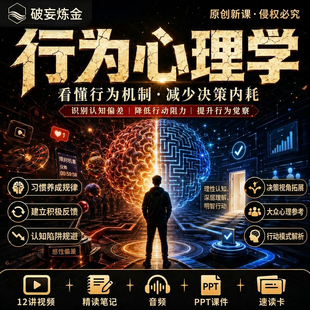 斯金纳行为心理学课程习惯养成行动力提升精讲视频笔记资料