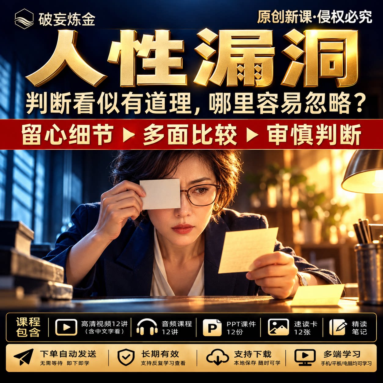 人性漏洞课程行为心理学人际关系人性洞察思维盲区性格分析视频