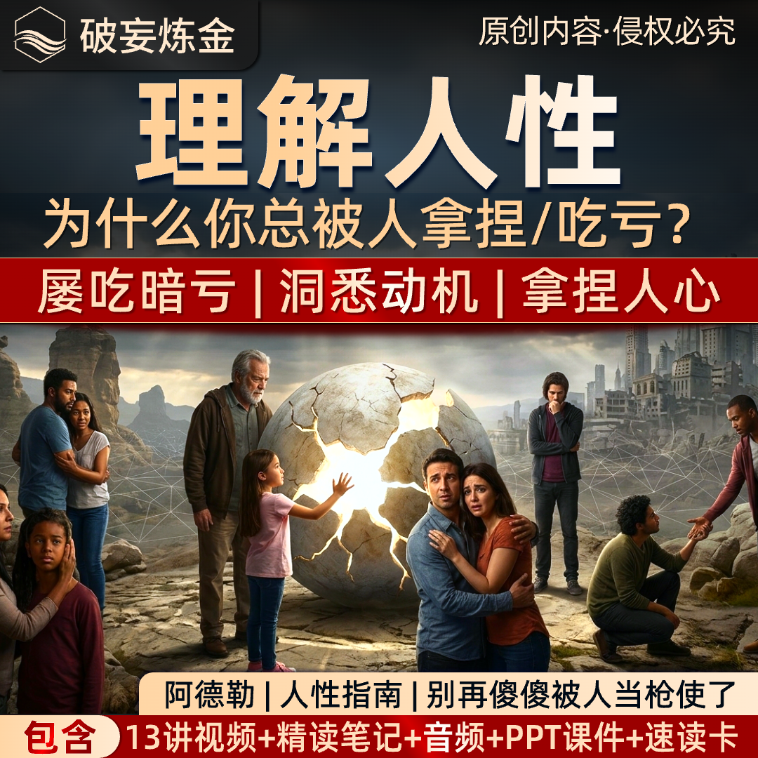 阿德勒理解人性心理学课程人际交往社交识人术视频精读笔记资料