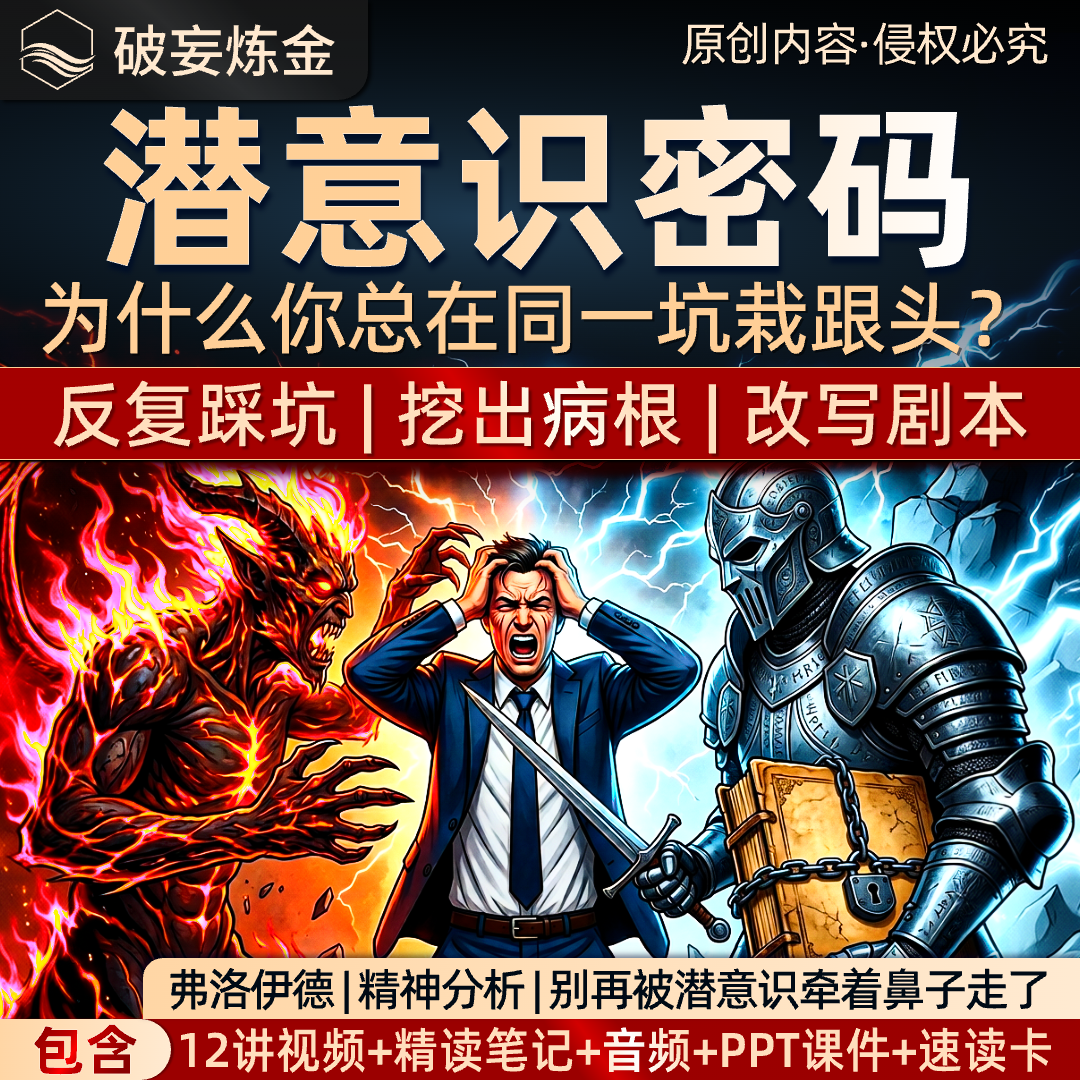 潜意识密码弗洛伊德精神分析心理学课程原生家庭视频精读笔记资料