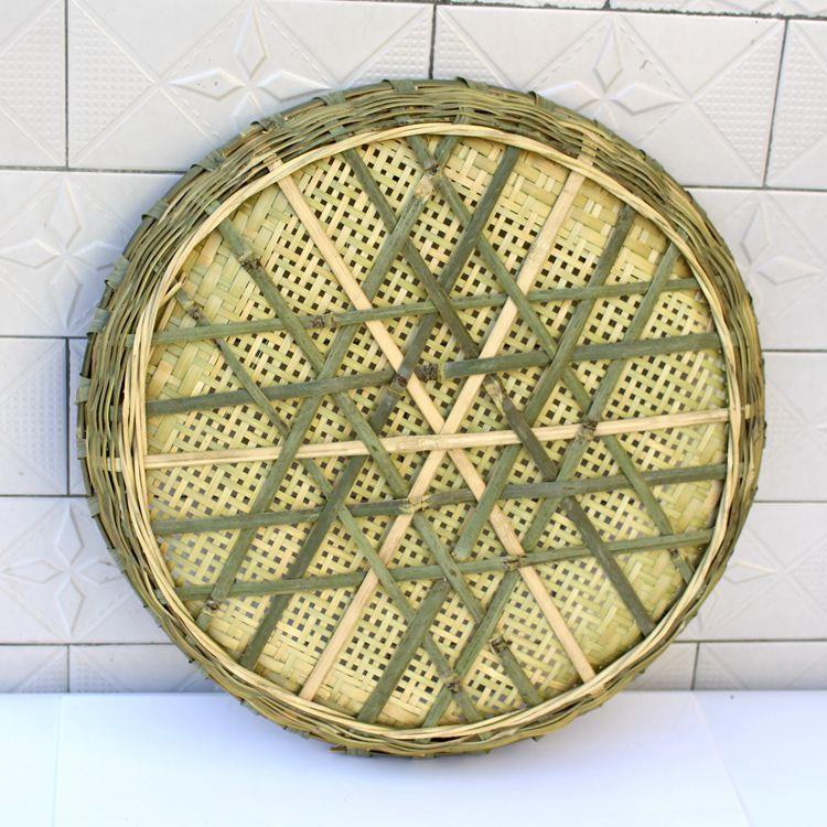 手工编织竹簸箕晒菜神器