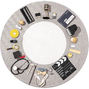 抓周用品一周岁布置宝宝抓阄道具单品套装现代长命锁金元宝启智锣