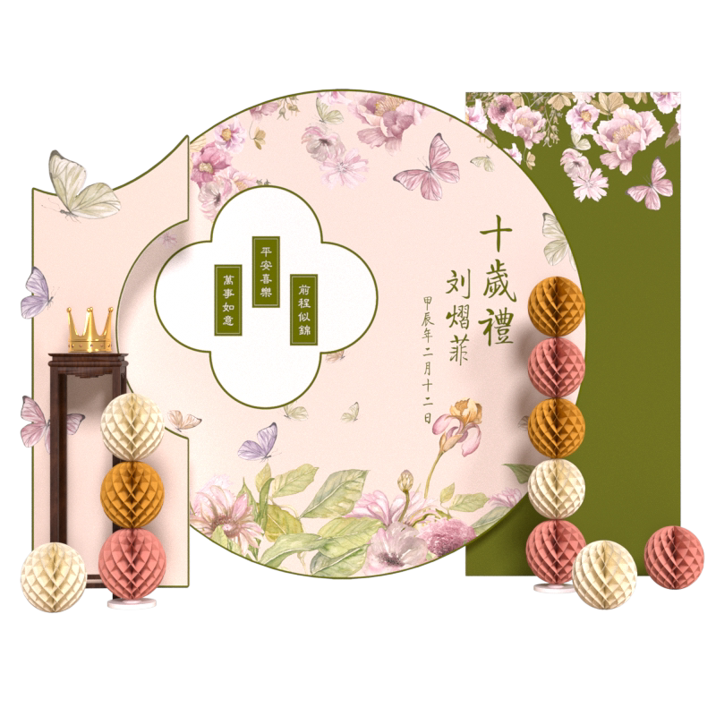 十岁生日布置装饰场景kt板定制10周岁成长礼男孩女孩背景墙派对