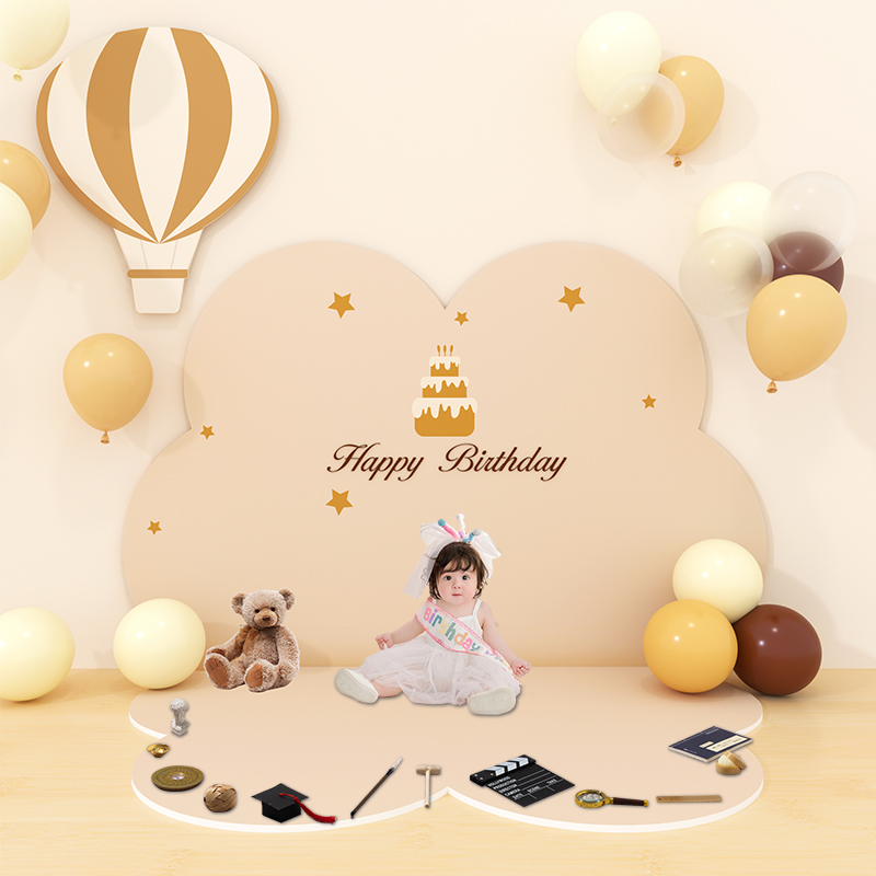 ins周岁生日场景布置装饰kt板