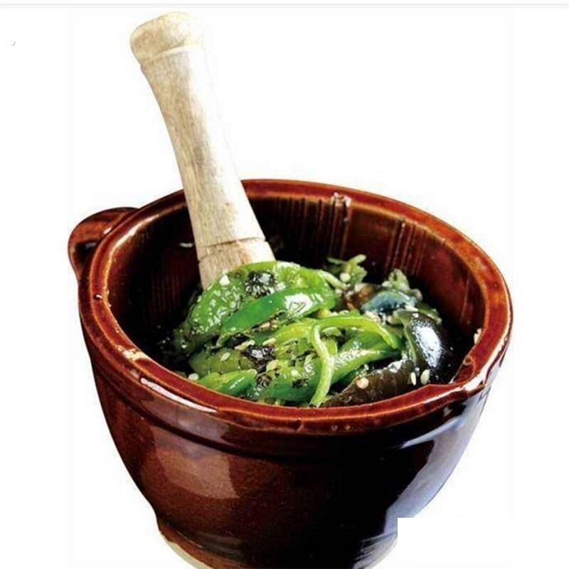 老式擂辣椒钵家用商用捣皮蛋碗冲米糊抖茄子雷舂陶瓷研磨器姜蒜臼