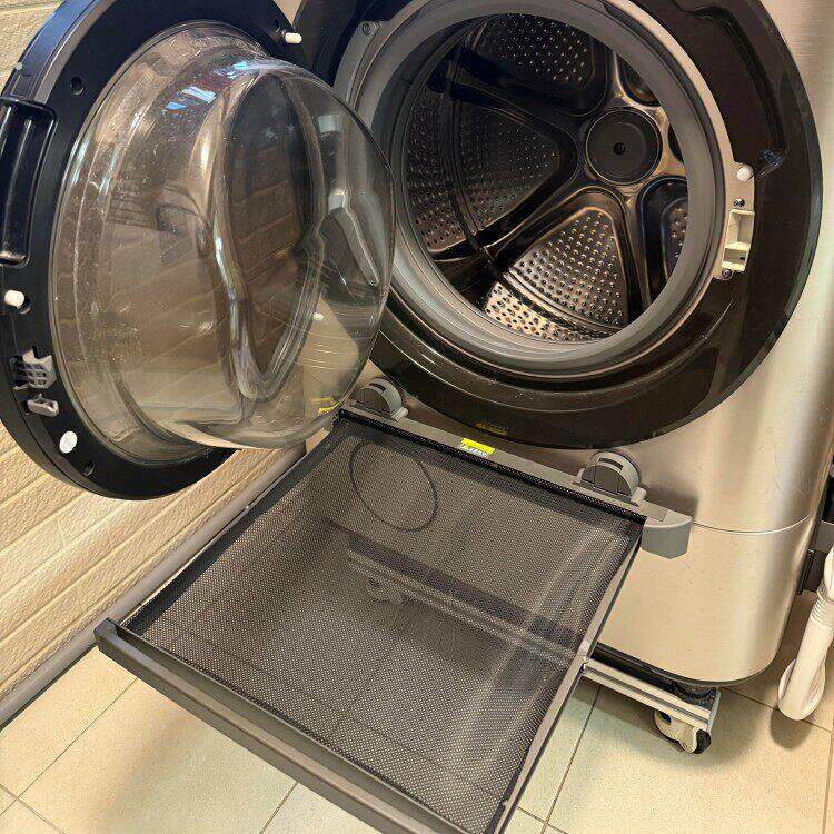 洗衣机防掉衣服收集网滚筒洗衣机可折叠免打孔防脏拿取衣物防掉地