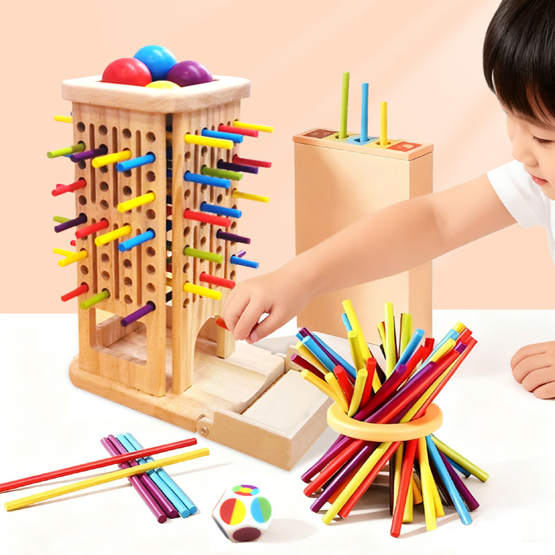 益智区大脑思维专注力抽木棍游戏