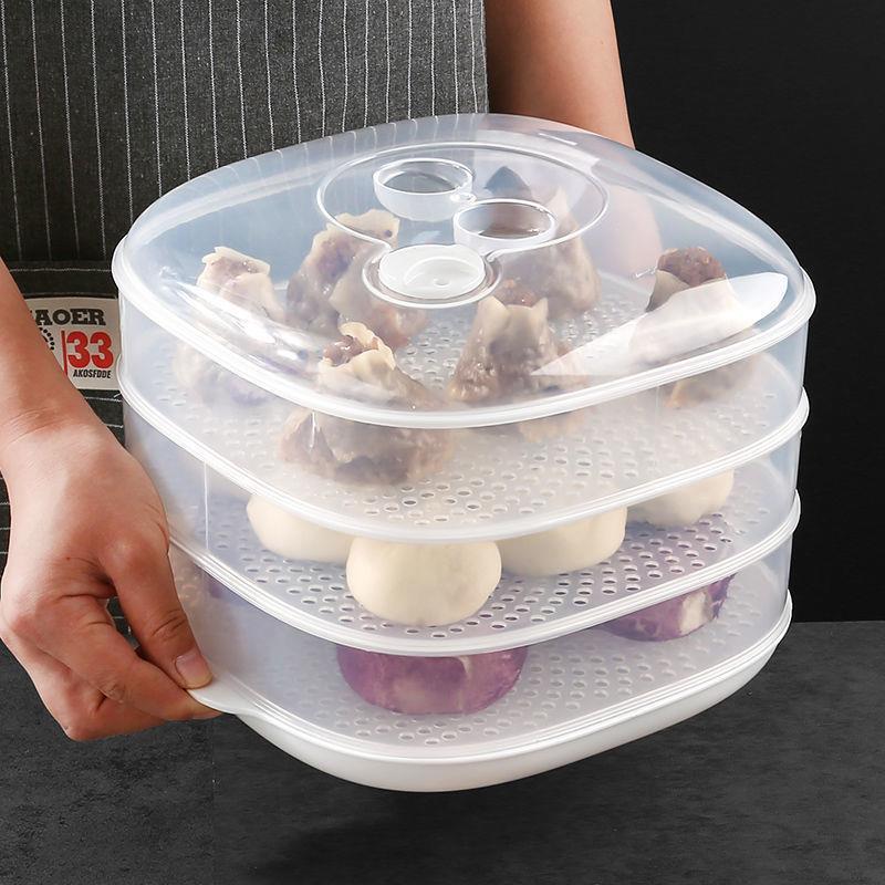 日本品质食品级微波炉蒸笼专用蒸盒热菜神器馒头加热饭盒器皿米饭