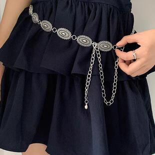 腰链大码加长女士胖mm专用装饰配裙子西装腰带显瘦复古民族风配饰