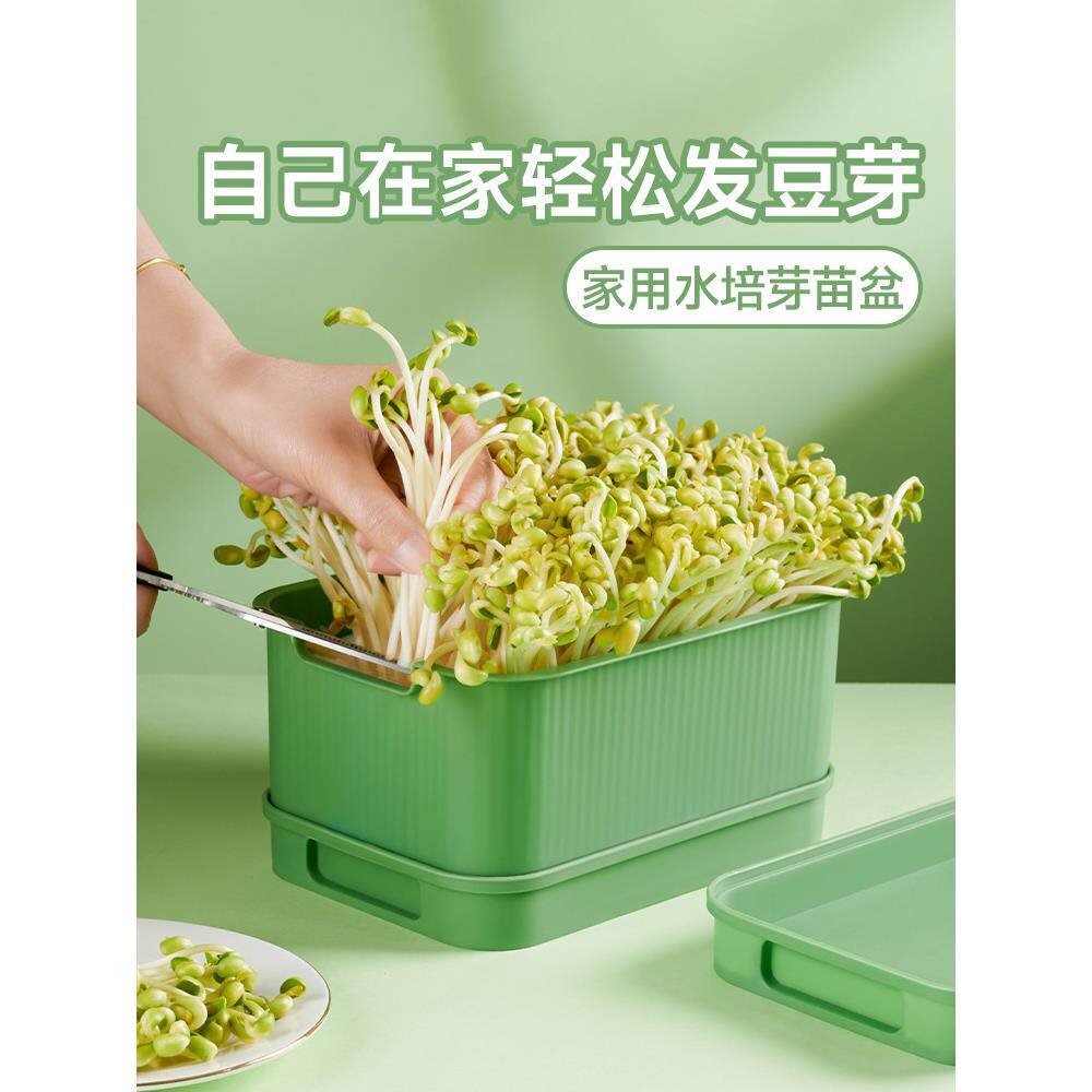 四季食鲜豆芽全自动豆芽萌发神器食品级大型水培育苗盘专用盆