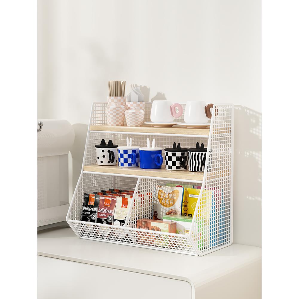 茶包收纳盒桌面零食架水杯架家用餐桌台面餐边柜茶具茶杯咖啡杯架