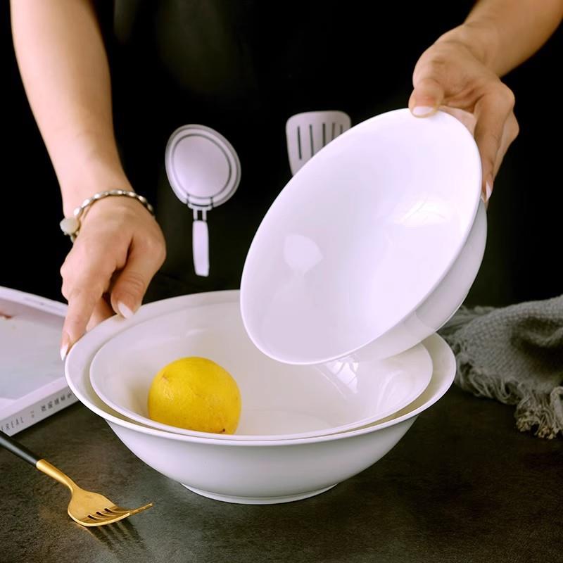 2个装大号面碗家用骨瓷餐具大汤碗唐山陶瓷餐具6/7英寸泡方便面碗