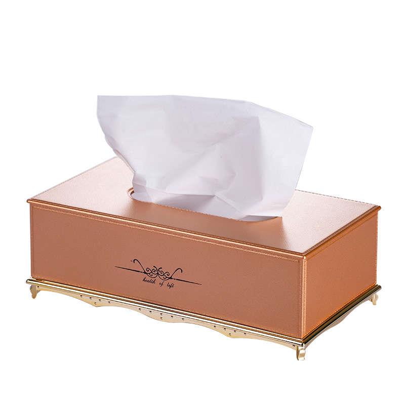 酒店KTV欧式台面长方形抽纸盒客厅茶几抽纸盒餐厅家用ABS塑料纸盒