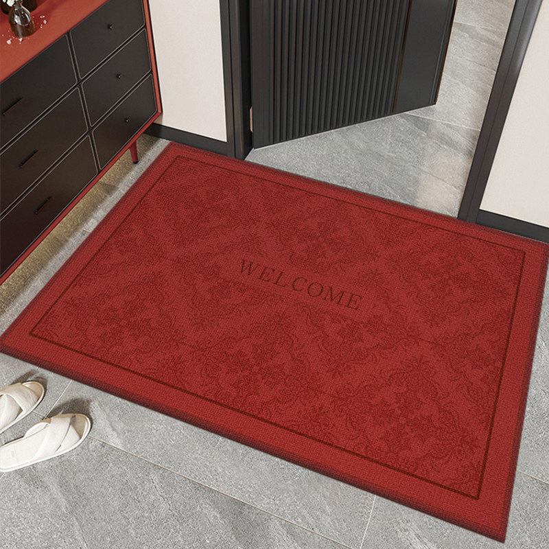 地垫入户门垫进门大门口家用脚垫圈绒玄关红色喜庆地毯高级感耐磨,居家布艺,入户地垫,淘宝优惠券,粉丝福利购,淘宝优惠卷