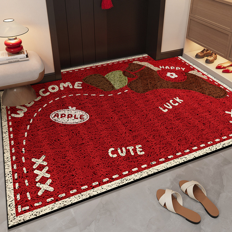 红色高级入户门地垫新年马年大门口进门耐脏免洗脚垫别墅高端门垫,居家布艺,入户地垫,淘宝优惠券,粉丝福利购,淘宝优惠卷