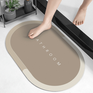 莫兰迪Normcore高端浴室吸水地板垫硅藻泥软垫浴室门防滑脚垫地毯