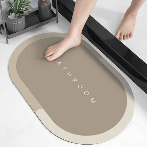 莫兰迪高级浴室地垫硅藻泥极简