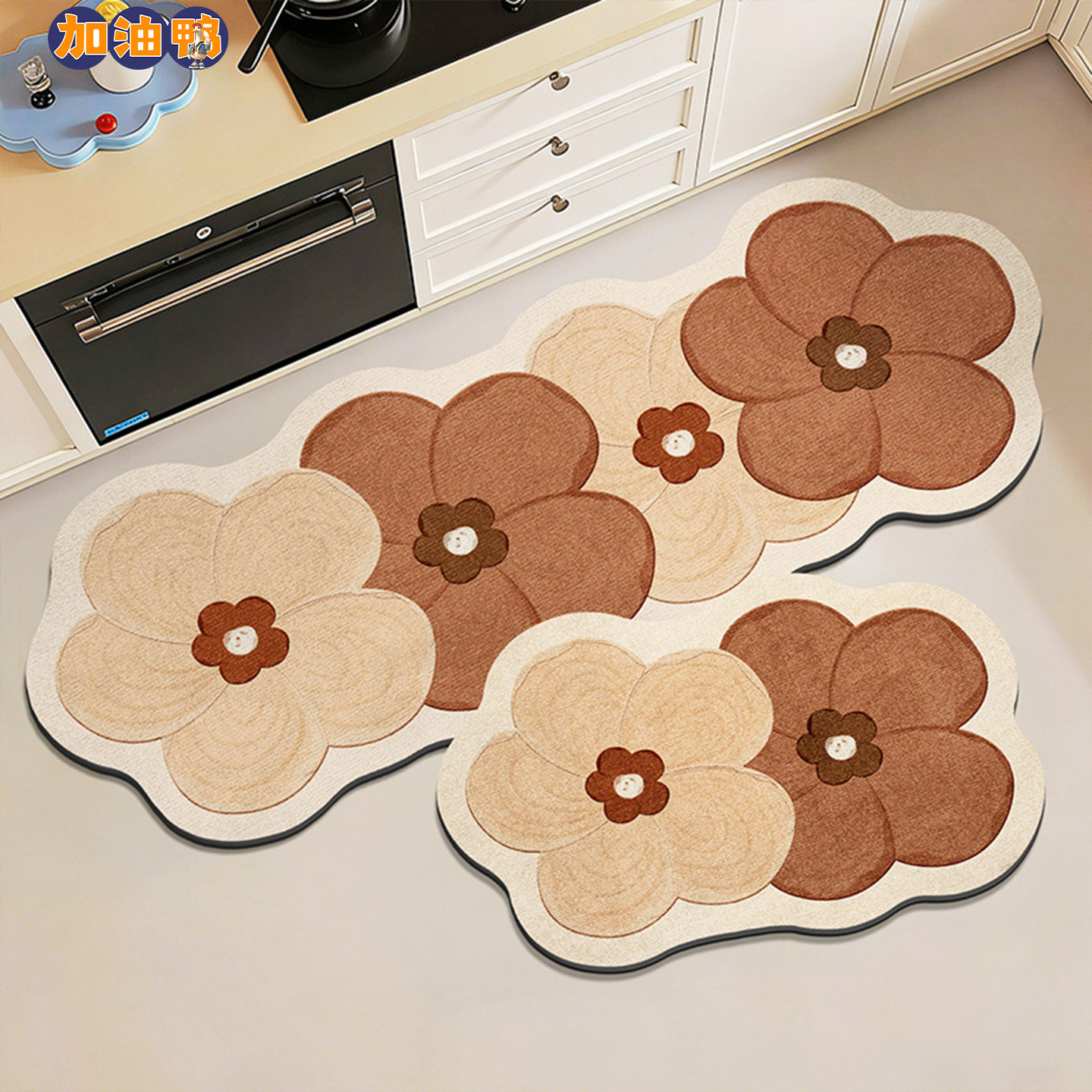 简约厨房地垫家用硅藻泥防滑速干吸水垫2026新款耐脏耐磨异形地毯,居家布艺,厨房地垫,淘宝优惠券,粉丝福利购,淘宝优惠卷