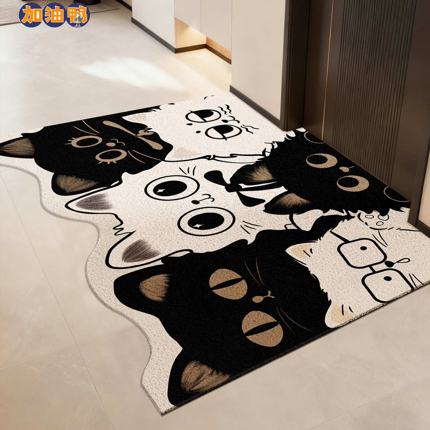 入户门地垫卡通丝圈新款进门玄关防滑地毯门口门外家用脚垫门垫