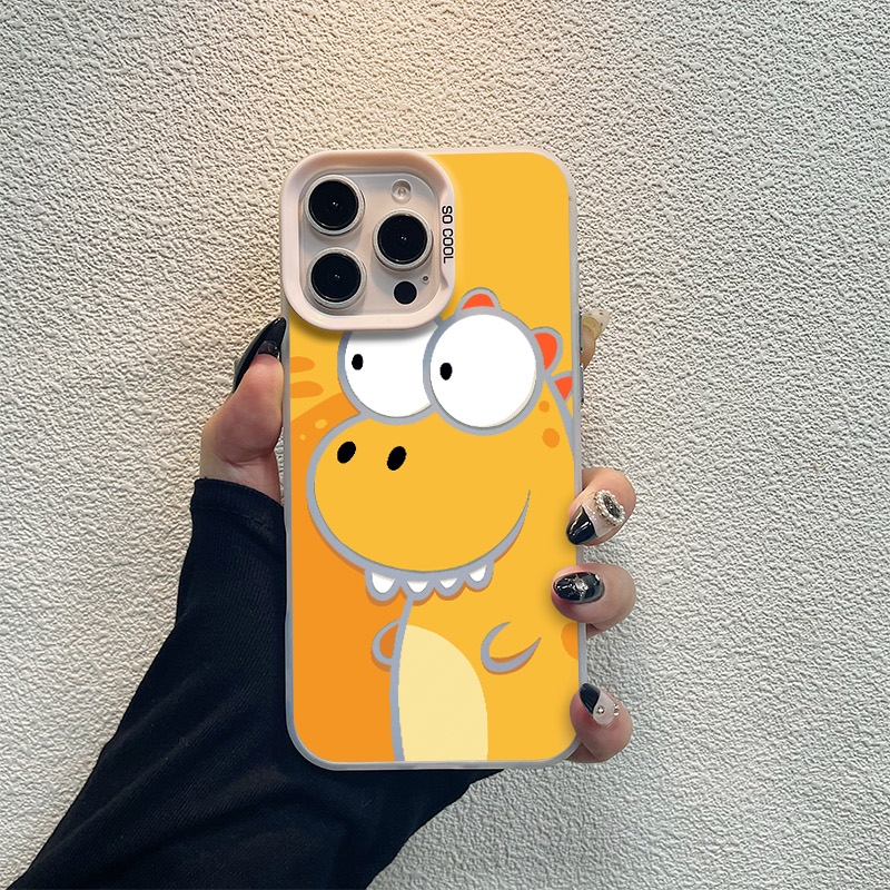 卡通小恐龙情侣适用苹果16pro手机壳iphone15适用一加13适用小米15适用红米k80适用荣耀300保护套适用魅族21