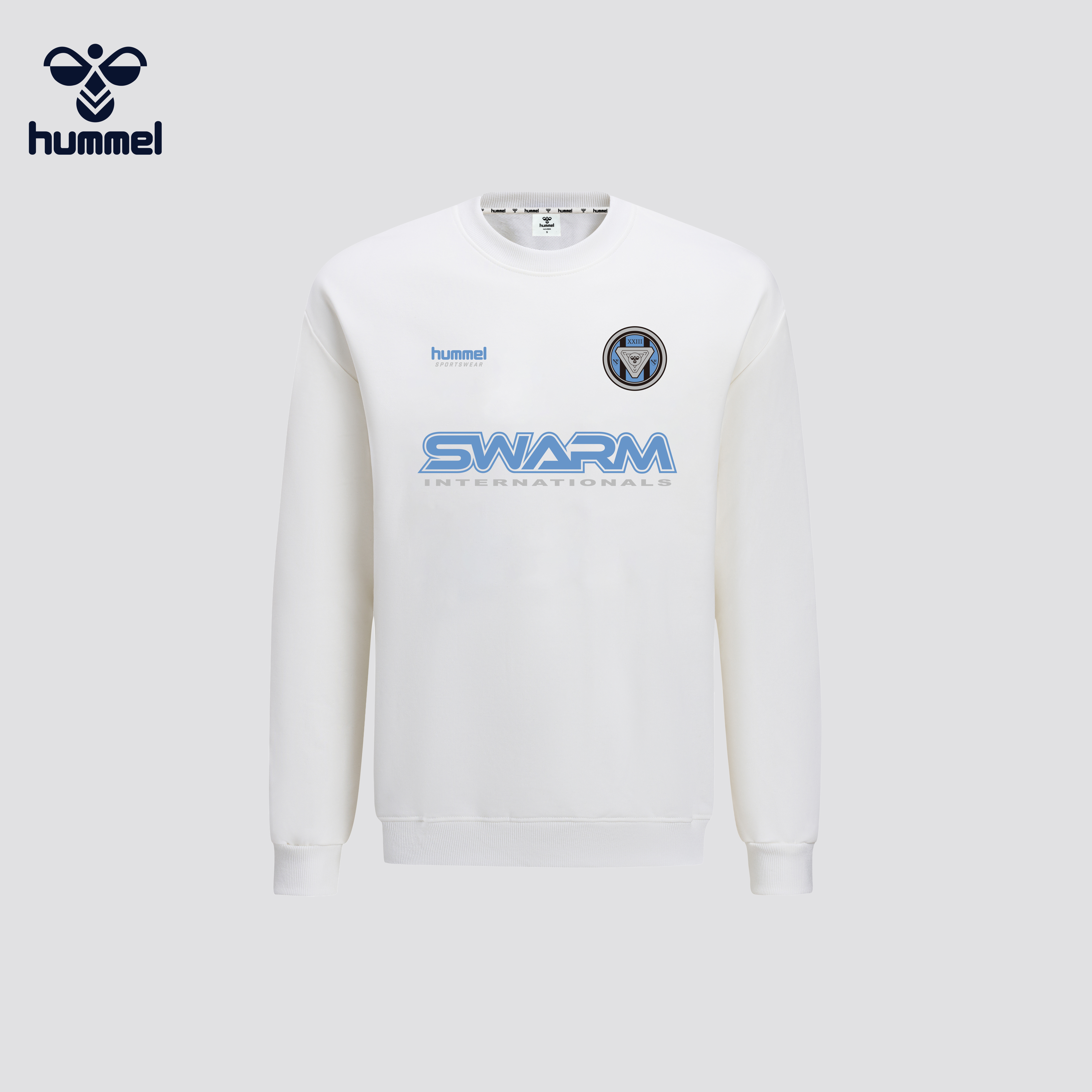 HUMMEL运动风圆领卫衣