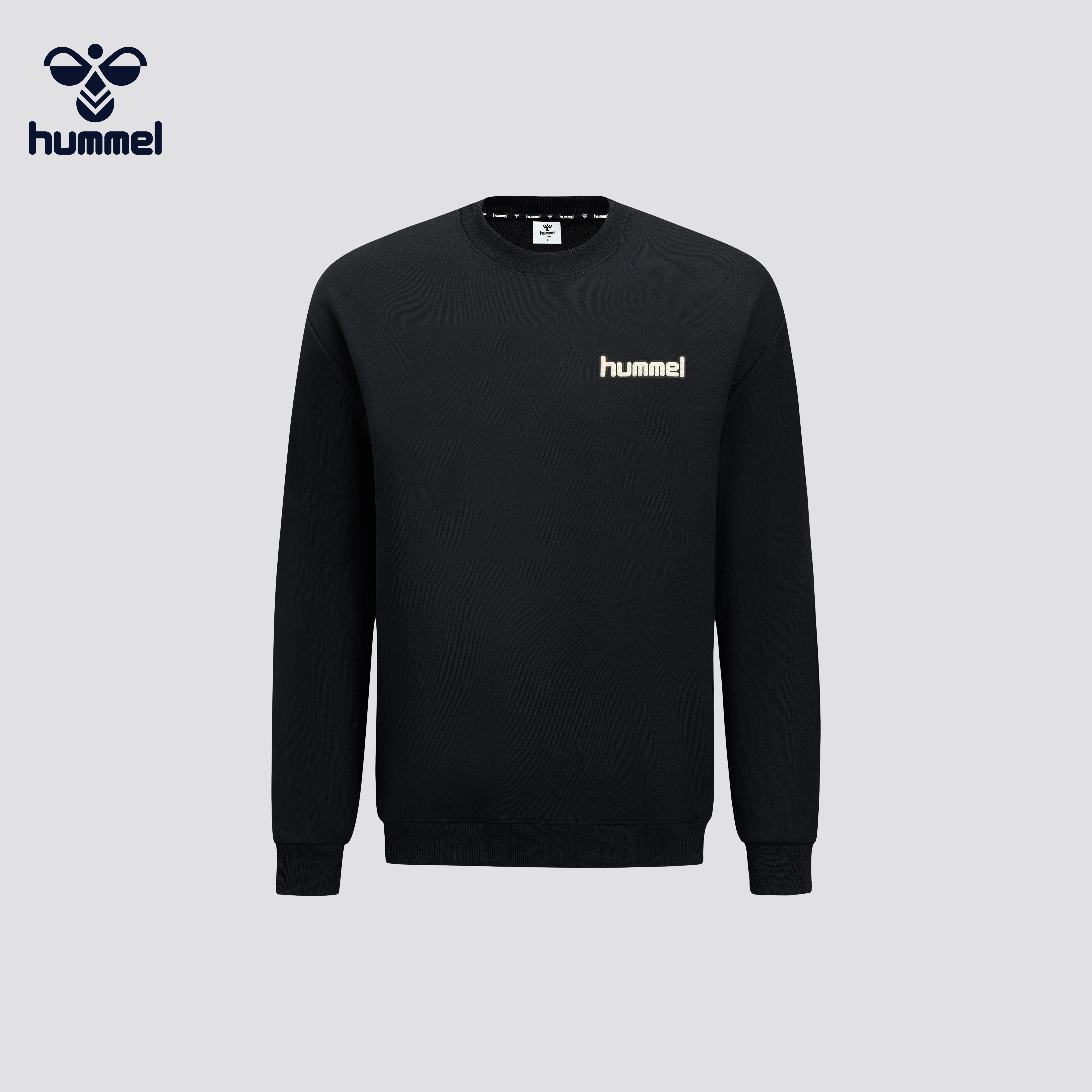 HUMMEL圆领卫衣男长袖运动休闲