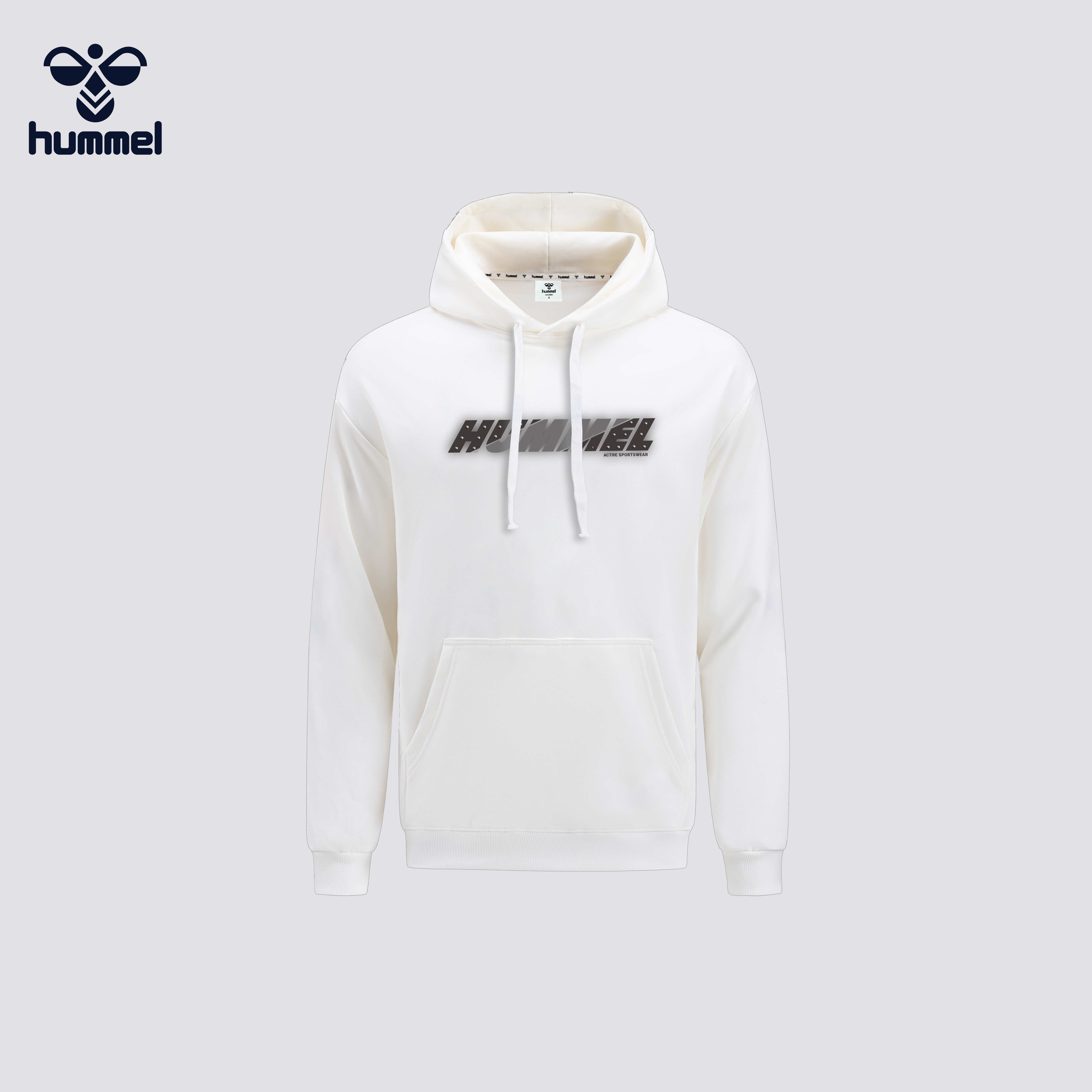 HUMMEL印花连帽卫衣情侣秋冬