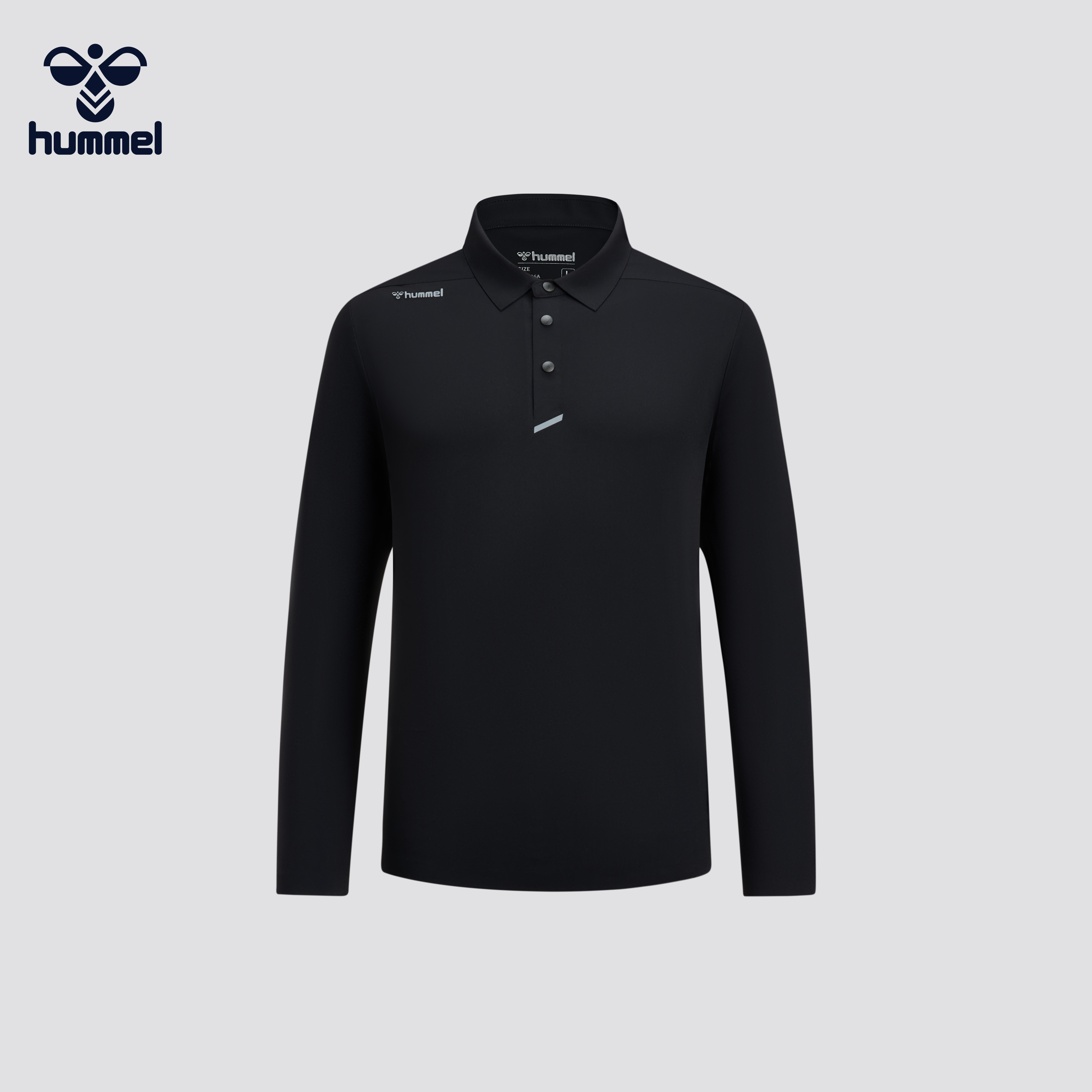 HUMMEL长袖翻领polo衫