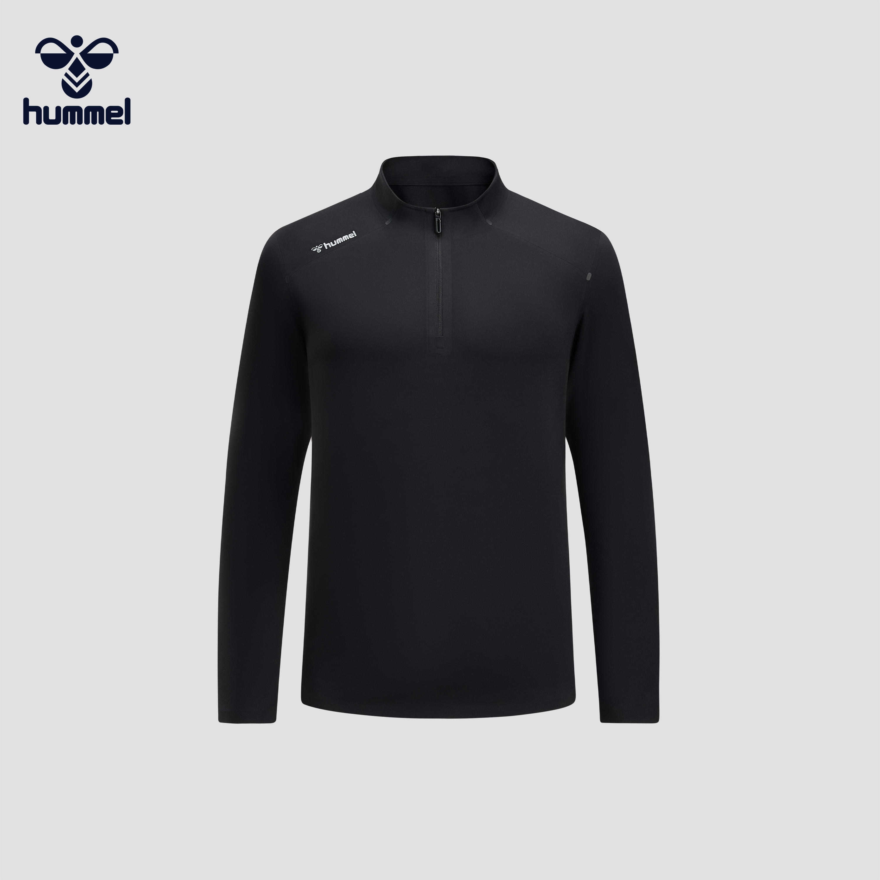 HUMMEL半开胸拉链长袖T恤