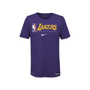 NBA Nike洛杉矶湖人队凯尔特人队同款正品青少年休闲印花短袖T恤