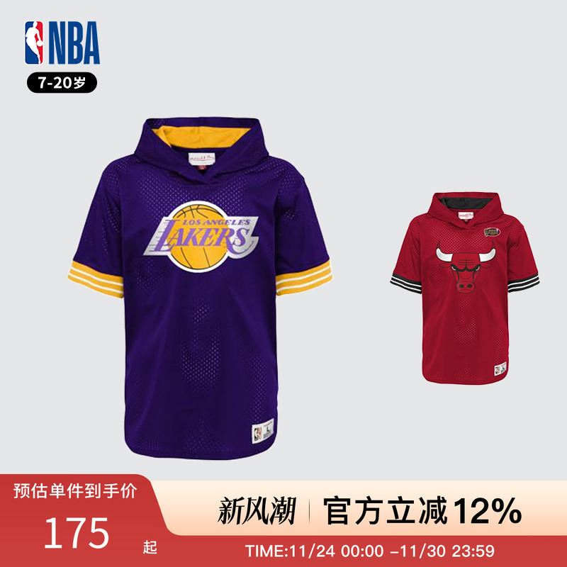 美式休闲连帽套头短袖T恤棉NBA