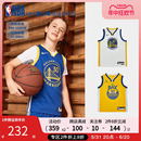 官方旗舰店 NBA球衣勇士库里青少年球衣场上运动衣篮球服男女正品