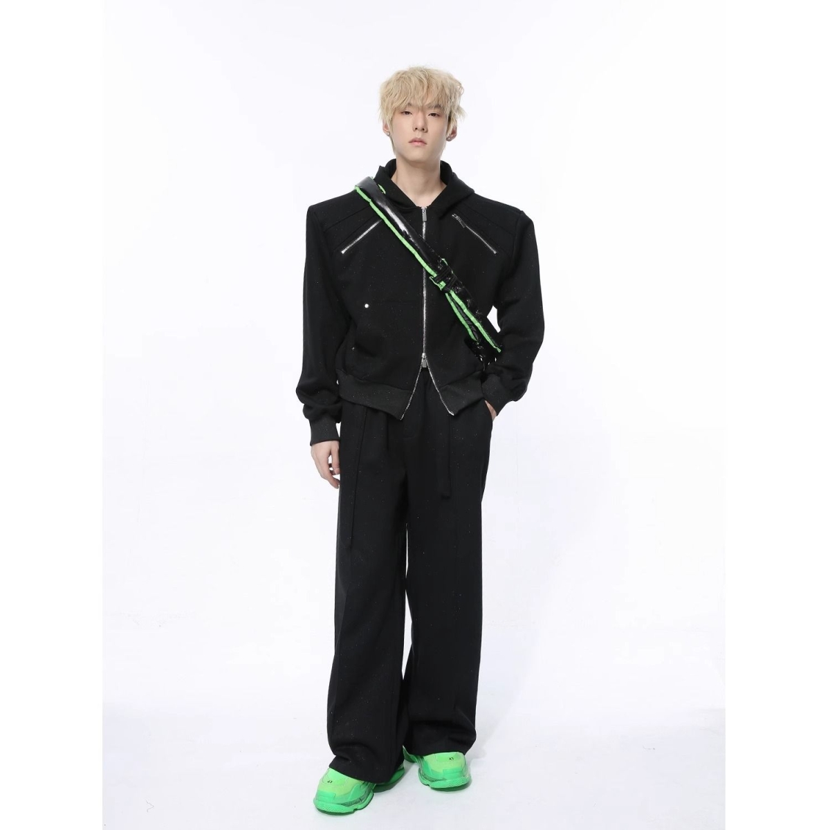 美式复古男女2025春款季拉链重磅小众连帽开衫卫衣情侣夹克