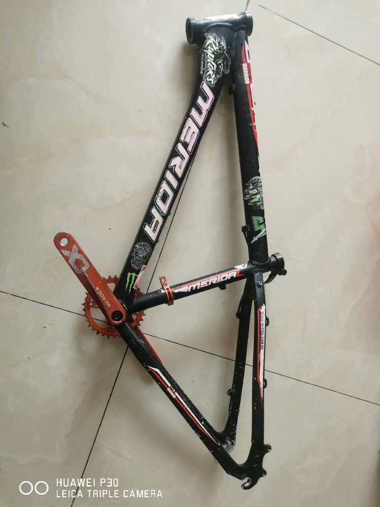 美利达650-d车架成色看图有贴花和涂色不喜欢的自己去洗