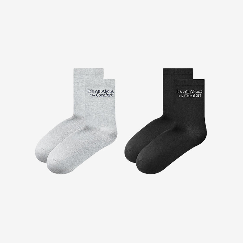 斯凯奇男女同款亲肤袜子两双装