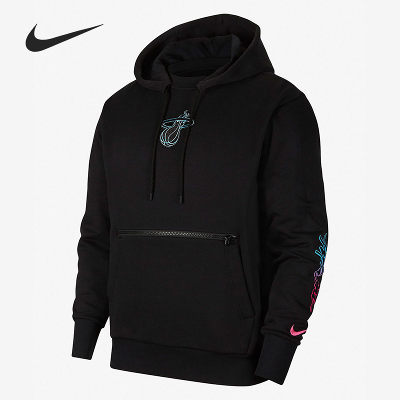 Nike/耐克正品迈阿密热火队COURTSIDE NBA男子套头连帽衫 CN1815