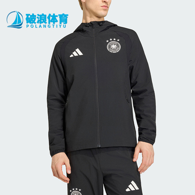 Adidas/阿迪达斯正品TIRO新款男黑色足球跑步经典夹克外套JZ9326