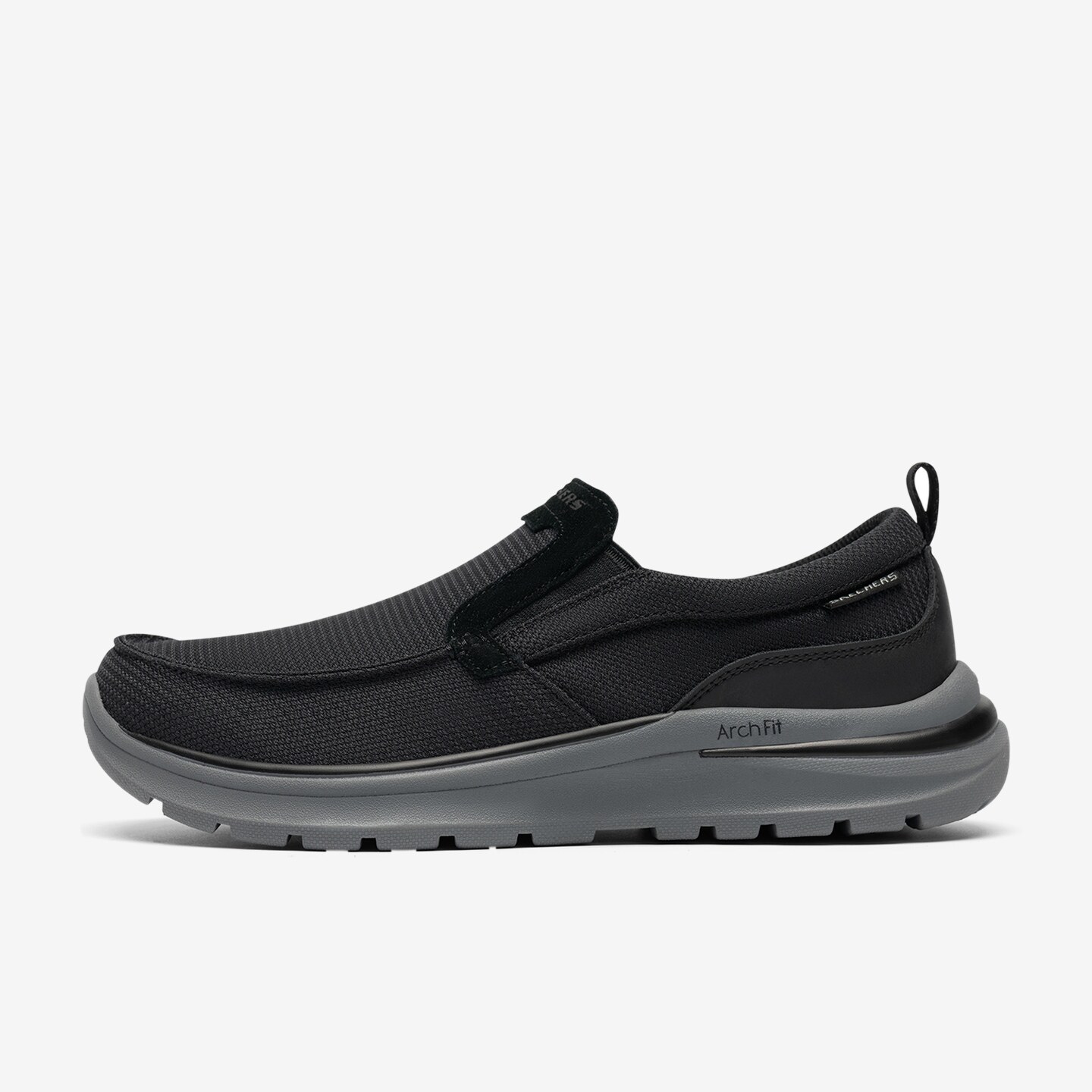 Skechers斯凯奇正品低帮男款减震耐磨保暖舒适休闲鞋205493-BLK