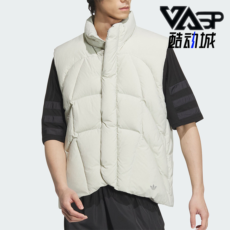 阿迪达斯男士宽松保暖羽绒马甲